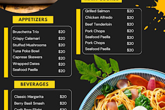 do modern restaurant menu design