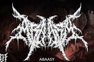 create black, death metal, grindcore deathcore band logo