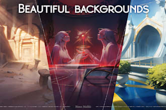 do an environment background concept art and illustration