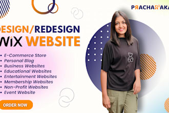 design or redesign a stunning and responsive wix website ecommerce and blog etc