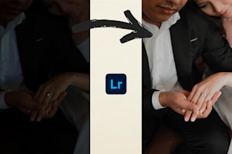 edit wedding photo and retouching with lightroom