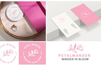 design a feminine, boho, and botanical logo