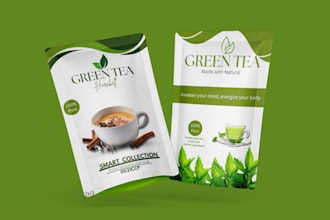 do food  label, spices and pouch design