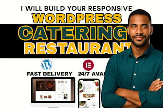 design restaurant website, food website with online booking and ordering system