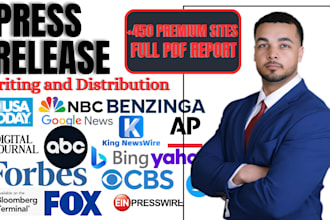 write music press release, distribute music press release and PR distribution