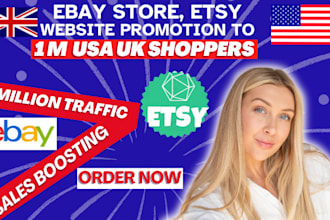 promote ebay esty store website tik tok shop shopify product ecommerce marketing