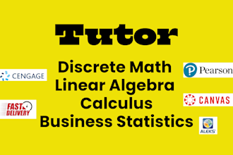 be your math, calculus, linear algebra, statistics and discrete math tutor