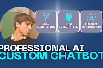 develop a smart chatbot for your webiste