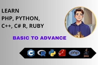 teach you PHP, python, c, r, ruby, and java tutorials