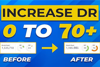 increase your semrush domain authority score from 0 to 50 plus