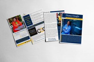 design clickable speaker, author, influencer one sheet, epk, press media kit