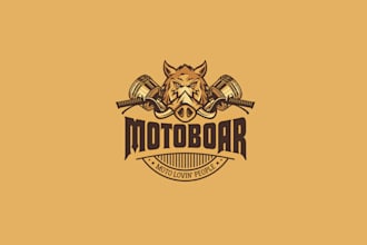 make attractive motor cycle brand logo