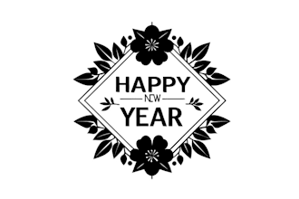 make high definition happy new year 2025 logo