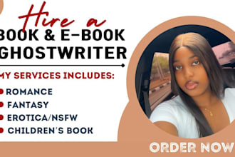 be your fiction ghostwriter, romance, ebook writer, erotic