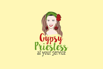 design modern psychic card reader logo