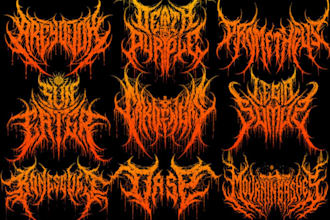 custom death metal, metalcore, deathcore logo for you band