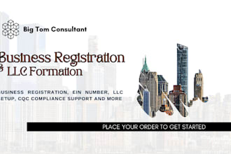 provide business registration ein number llc setup cqc compliance support