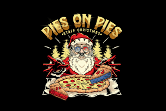 design wonderful santa pizza t shirt logo
