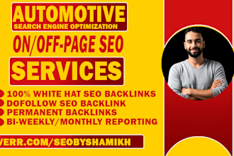 monthly off page SEO backlinks services for your automotive websites