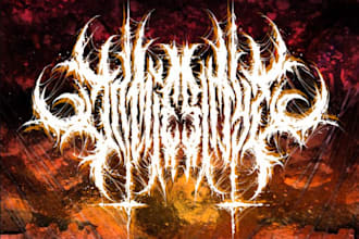 death metal logo, metalcore,deathcore, for band, clothing
