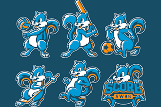 design college sports animal mascot logo for you
