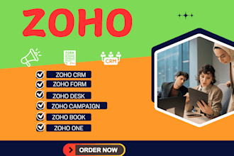 setup zoho crm, zoho campaign, zoho automation, zoho book