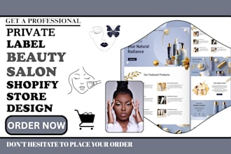 design sale automated beauty salon, hair extension, wigs shopify store website