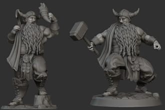 sculpt 3d miniatures warhammer dnd tabletop figurines 3d model for 3d printing