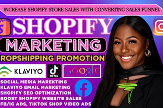 manage shopify website sales marketing shopify promotion facebook instagram ads