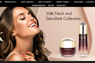 design cosmetics shopify store skincare website beauty spa store eyebrow store