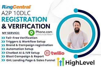 a2p 10dlc verification on twilio ghl toll free verification chatbot ai setup IVR