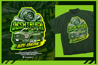 create amazing car logo, and mascot for your tshirt