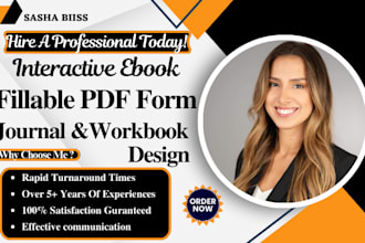 convert and create a fillable form, journal design, or interactive PDF, workbook
