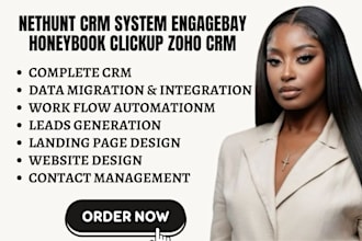 setup and manage your nethunt CRM system, engagebay honeybook clickup zoho CRM