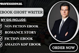 be your fiction ghostwriter ebook writer ghost book writer romance writer kdp