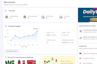 do meesho listing, permotions, campaign, account mgmt