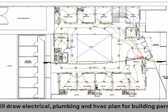 do architectural electrical drawing, plumbing and hvac plan for building permit