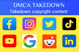 send dmca takedown notice, remove defaming, report to google, reddit,tiktok, ig