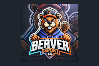 do unique beaver mascot logo with express delivery for your brand