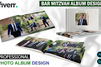 design a  bar mitzvah album for your special day