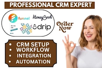 setup workbooks twiliofex lead squared one crm drip honeybook funnelcrm acton va
