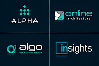 male a modern minimal unique luxury technology logo design