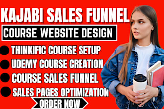 do kajabi sales funnel online course setup thinkific and udemy course website