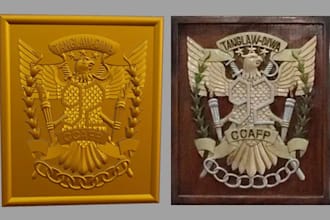 do 3d stl design for cnc machine and 3d printer in aspire, artcam, 3d relief
