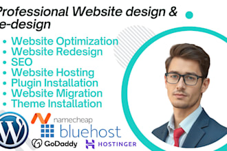 design responsive wordpress website on hostinger namecheap bluehost website