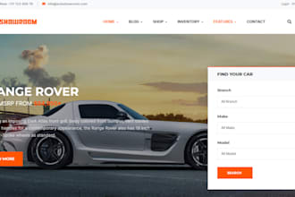 automotive car dealership website, automotive car listing website, car rental