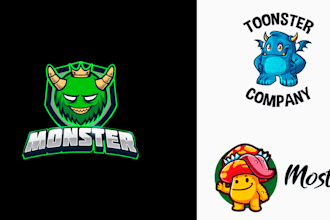 create a funny and cute cartoon character logo