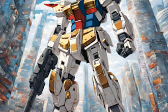 draw gundam, transformer, robot, armor, mecha