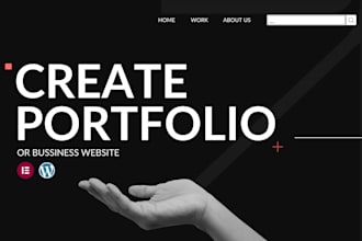 create website design, personal portfolio website builder, wordpress elementor