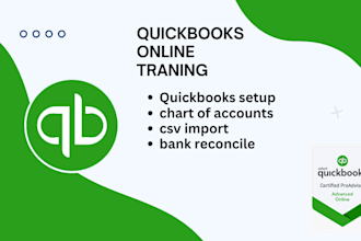 give you training on quickbooks online bookeeping basic and advance